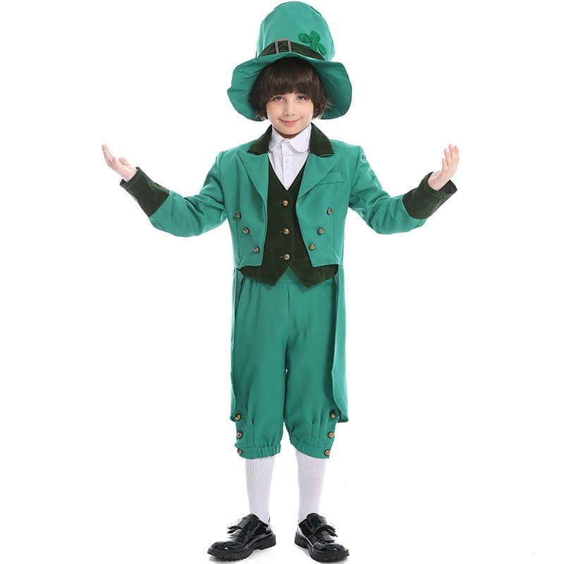 LEPRECHAUN IRELAND gnome เครื่องแต่งกายคอสเพลย์เด็กฮาโลวีนเครื่องแต่งกายเด็ก Irlandia st patrick day