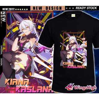 Honkai Impact 3 Creation Graphic Printing Black T-shirt Part 1Valkyries Kiana Raiden Mei Bronya_02