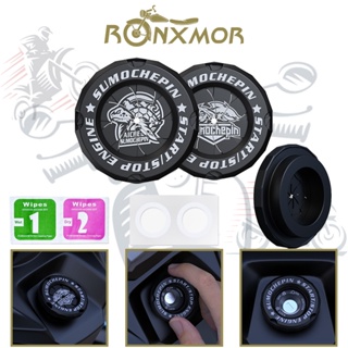 Ronxmor ใหม่ ฝาครอบปุ่มสตาร์ท โลหะผสมสังกะสี สําหรับรถจักรยานยนต์