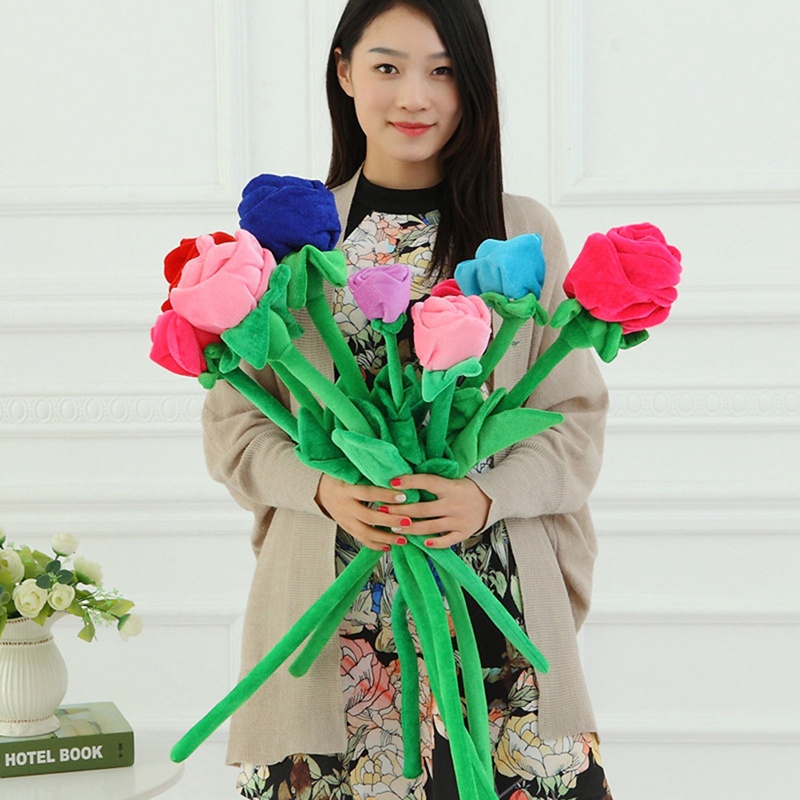 [JBTH] ตุ๊กตาการ์ตูนดอกกุหลาบ ผ้ากํามะหยี่ขนนิ่ม ของขวัญวันวาเลนไทน์ สําหรับเด็กผู้หญิง 1 ชิ้น