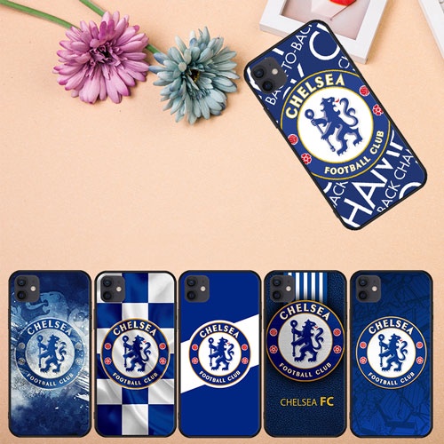 เคสโทรศัพท์มือถือแบบนิ่ม ลายเชลซี สีดํา สําหรับ iPhone 5 5s SE 6 6s 6Plus 6sPlus 7 8 7Plus 8Plus X XS XR XS Max