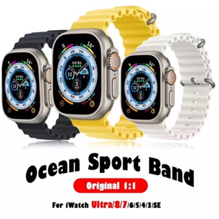 🔥 สายนาฬิกาข้อมือซิลิโคน อุปกรณ์เสริม สําหรับ for Apple watch Series 8 7 SE 6 5 4 Ultra 8 49 มม 45 มม 41 มม 42 40 38 มม