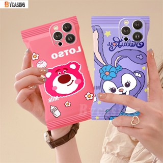 เคสโทรศัพท์มือถือนิ่ม ลายการ์ตูนกระต่าย StellaLou Strawberry Bear สีแคนดี้ สําหรับ Redmi 10C 10 10A 9C 9A 10 9T Note 11 Pro Note11S Note 10 5G Note10s Note9 Note8 Poco M5S M3 X3 NFC