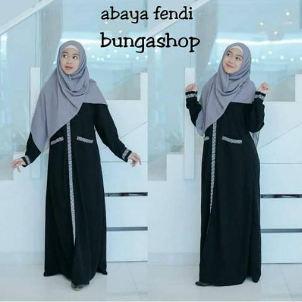 Hitam ราคาพิเศษสีดํา Abayah Exclusive Jettblack Arabic Gamis ปัก HaAbaya Findi Busui