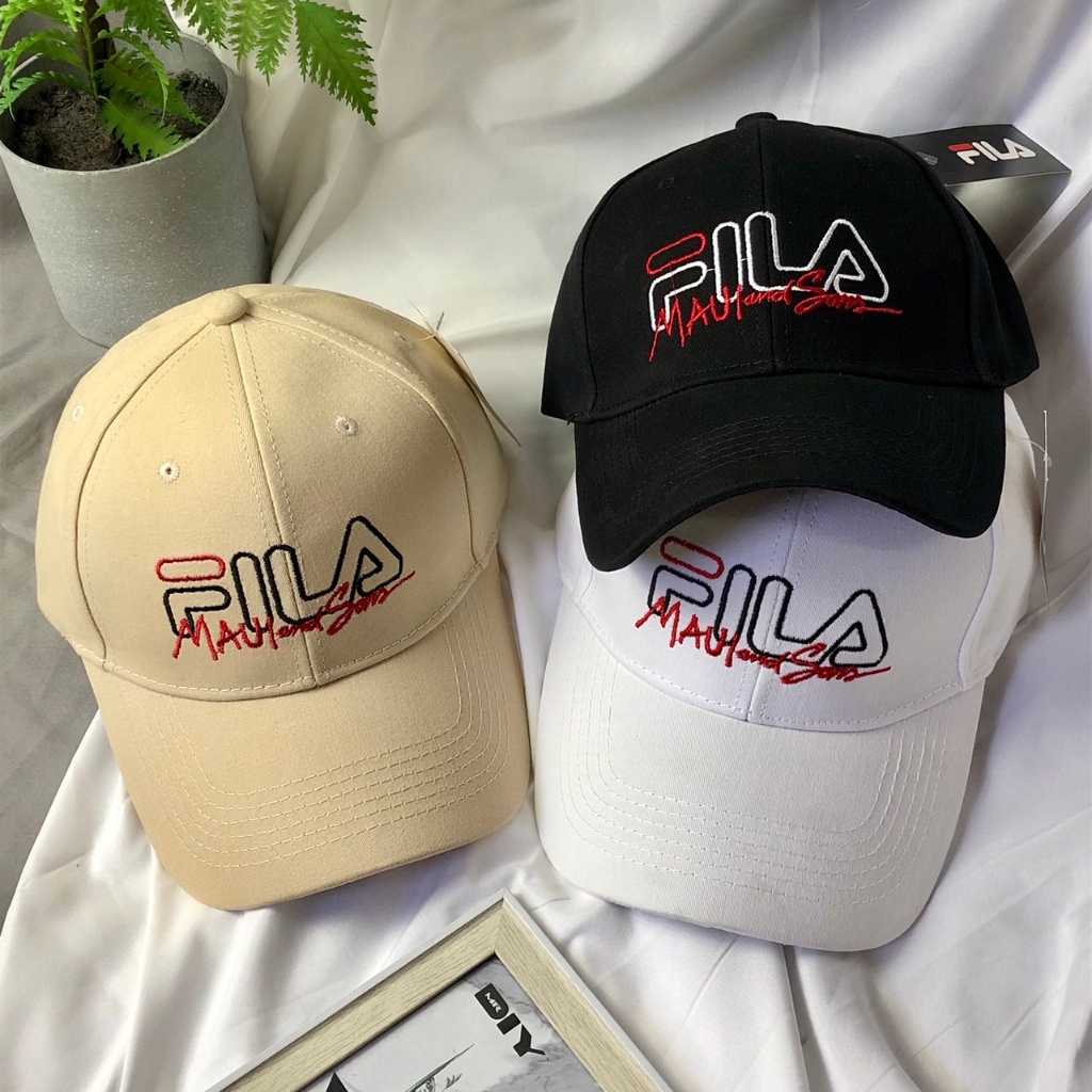หมวกแก็ป FILA มาใหม่ หมวกผู้ชายผู้หญิงเวอร์ชั่นเกาหลี ลายเท่มากสินค้าพร้อมส่ง จักไทย