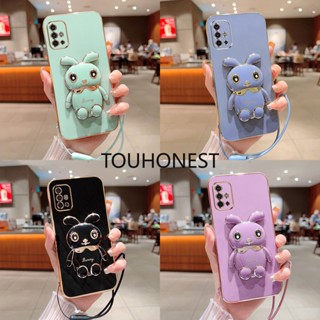 เคส Motolola Moto G9 Play เคส Motolola Moto G10 เคส Motolola Moto G20 เคส Motolola Moto G30 Case Motolola Moto G9 Plus Case Motolola Moto E7 Power Case Motolola Moto E20 Case New Cute Rabbit Bracket Mobile Phone Cover Case With Rope โทรศัพท์มือถือ