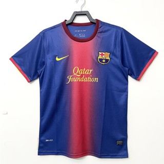 เสื้อกีฬาแขนสั้น ลายทีมชาติฟุตบอล Barca Home เกรด AAA ไซซ์ S - XXL เบอร์ 12-13