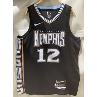 hot pressed 2023 nba Memphis Grizzlies No. 12 Morant black city edition basketball jersey