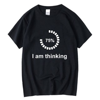 เสื้อยืดลําลอง ผ้าฝ้าย 100% แขนสั้น คอกลม พิมพ์ลาย Lam thinking คุณภาพสูง สําหรับผู้ชาย