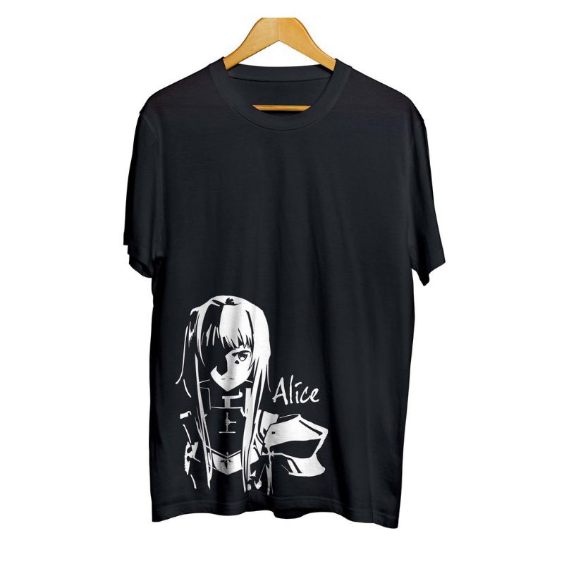 เสื้อยืดแขนสั้น พิมพ์ลายการ์ตูนอนิเมะ Alice Sword Art Online สไตล์ญี่ปุ่น สําหรับผู้ชาย และผู้หญิง_0