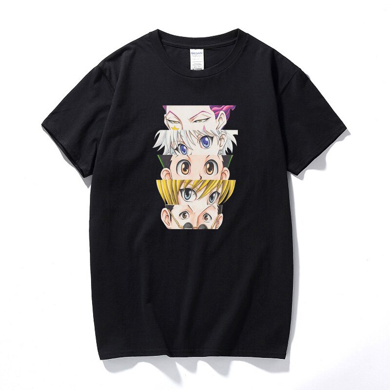 เสื้อวินเทจชาย Camiseta de Hunter X Hunter Eyes para hombre, camisa de moda Harajuku Killua, Camiset