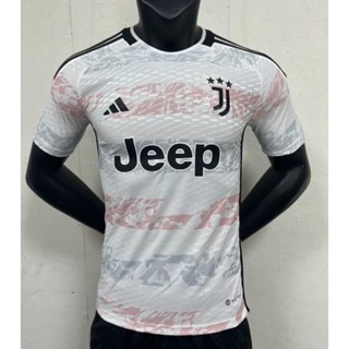 เสื้อกีฬาแขนสั้น ลายทีมชาติฟุตบอล Juventus 23-24 ชุดเหย้า สีขาว สําหรับผู้ชาย