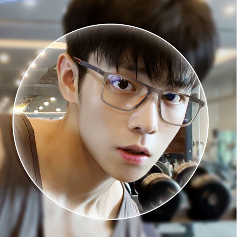แว่นตาสายตาสั้น 0.0 ถึง -6.0 ป้องกันรังสี แว่นตากรองแสง แว่นตากีฬาสายตาสั้นแว่นตาปั่นจักรยานซิลิโคน TR90 แว่นตาแว่นตาผู้ชาย