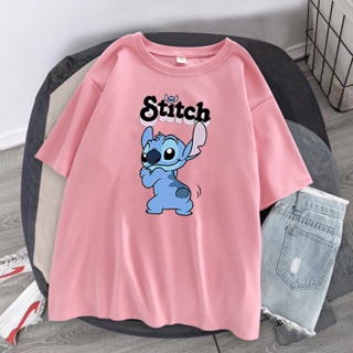 Women Disney Stitch Summer Cartoon Top Girls T-shirt Fashion Harajuku Ladies T-shirt_03