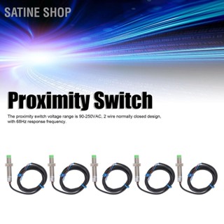 SaTine Shop 5PCS Proximity Switch M18x1 Approach Sensor สำหรับการตรวจจับระยะทาง 2 สายปกติปิด 90‑250VAC