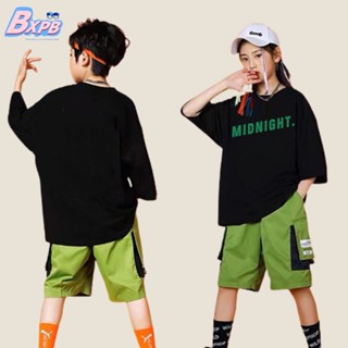 Bxpb- เสื้อยืดแขนสั้น คอกลม ผ้าฝ้าย พิมพ์ลาย ทรงหลวม คุณภาพสูง สไตล์เกาหลี ไซซ์ 110-170