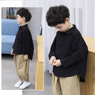เสื้อแขนยาว ผ้าฝ้าย สําหรับเด็กผู้ชาย 6IYI