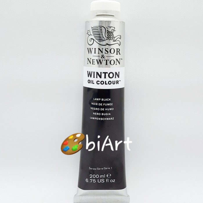 Kolio Oil Paint Winton Oil Color 200ml Lamp Black Winsor &amp; Newton
