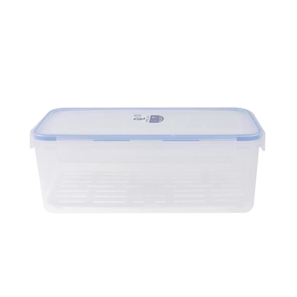 HOMEHAP JCJ กล่องอาหาร เหลี่ยม 3800 มล. รุ่น 9516 สีน้ำเงิน กล่องอาหารพลาสติก กล่องอาหาร กล่องเก็บอา