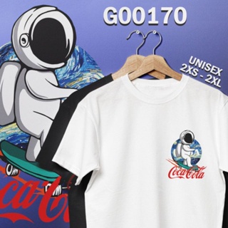 [COD]เสื้อยืด COCA-COLA NASA SPACEMAN ASTRONAUT FAMILY TSHIRT COTTON ROUND NECK SUMMER  SIZE READY STOCKอยืด เสื้อผู้ชาย