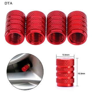 Dta ฝาครอบวาล์วยางรถยนต์ อลูมิเนียม กันฝุ่น สีแดง 4 ชิ้น