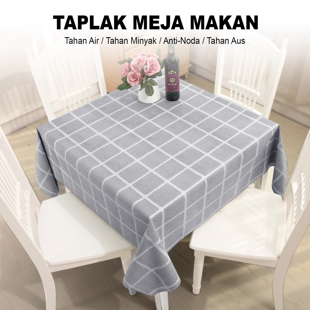 ผ้าปูโต๊ะรับประทานอาหาร / ผ้าปูโต๊ะ ขนาด 152x120ซม. / ผ้าปูโต๊ะสี่เหลี่ยม / ผ้าปูโต๊ะลายตาราง / ผ้าป