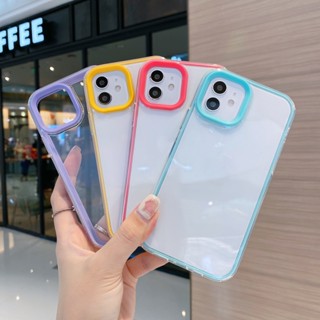 เคสโทรศัพท์มือถือ ซิลิโคนนิ่ม TPU ใส กันกระแทก กันรอยกล้อง สีแคนดี้ 3 in 1 สําหรับ Realme C11 2021 C12 C15 C3 C2