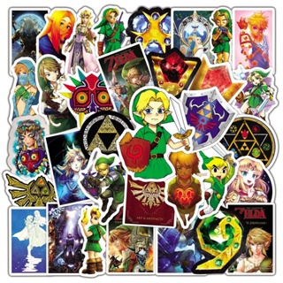 Z&amp;m❀ สติกเกอร์ The Legend of Zelda กันน้ํา สําหรับตกแต่งของเล่น 50 ชิ้น ต่อชุด