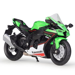 Welly โมเดลรถจักรยานยนต์ Kawasaki Ninja ZX-10R 1:18 ของเล่น ของสะสม 2021