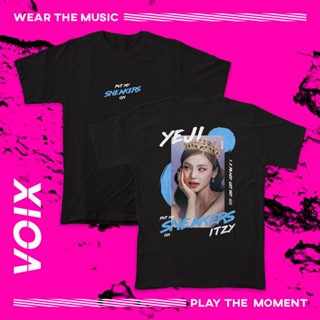 oversize T-shirt เสื้อยืด พิมพ์ลาย Kpop ITZY "SNEAKERS" Lia Ryujin Chaeryeong Yuna สําหรับผู้ชาย S-5XL