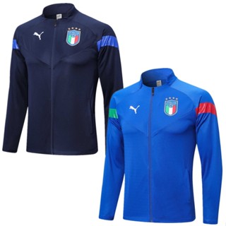 เสื้อกีฬาแจ็กเก็ต เสื้อวอร์ม ลายทีมชาติฟุตบอล Italy 22-23 ชุดเยือน สําหรับผู้ชาย