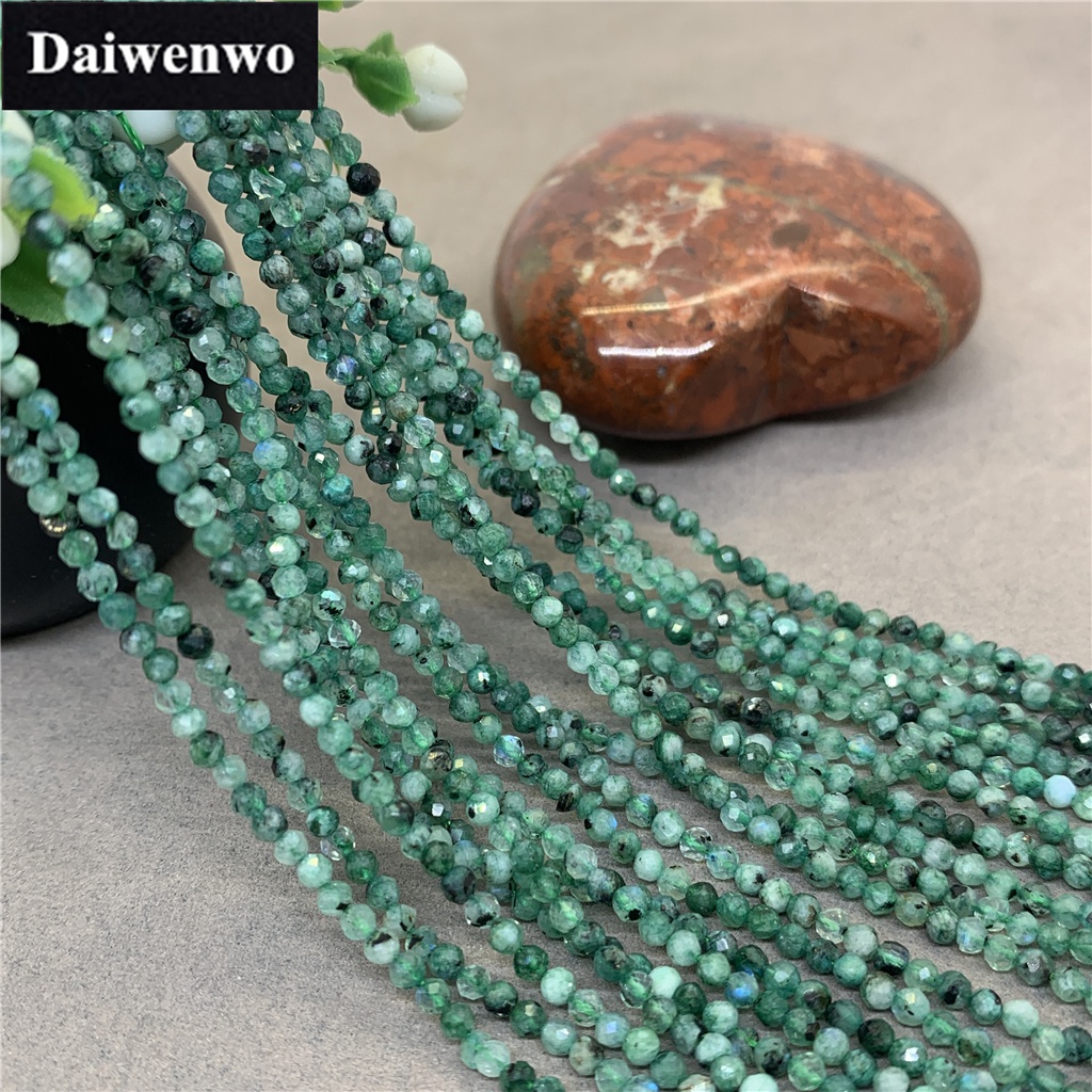 ลูกปัดหินลาบราดอไรท์ธรรมชาติ ขนาดเล็ก 2 3 4 มม. สีเขียว อุปกรณ์เสริม DIY