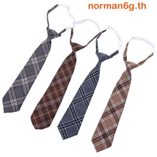 Anorman JK Tie Ins เนคไทสั้น ลายสก๊อต สีดํา สไตล์โลลิต้า น่ารัก