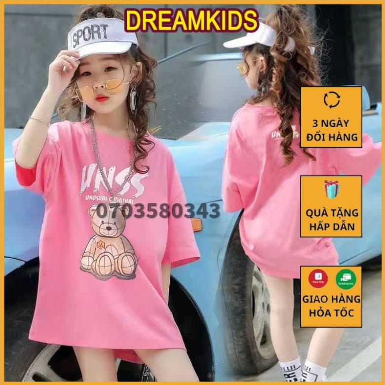 DREAMKIDS GIRLS เสื้อยืด 12 ปี 10 ปี 13 YEARS OLD หลวมรอบคอพิมพ์การ์ตูนสําหรับสาว 20KG-50KG