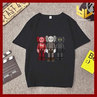 &lt;YL Vogue&gt; 【Kaws Bearbrick】/Oversize/Couple/Plus Size/Baju/Unisex/TShirt Perempuan/T-Shirt Lelaki/Couple/Cotton_05