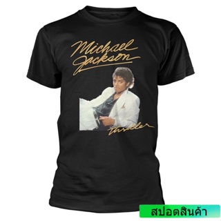เสื้อยืด ผ้าฝ้าย พิมพ์ลาย Michael Jackson Thriller สีขาว สวมใส่สบาย 2022S-5XL