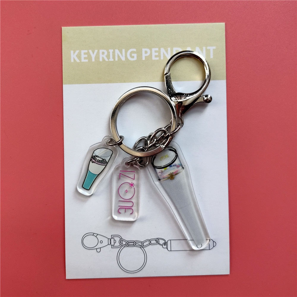 พวงกุญแจอะคริลิค จี้รูป Kpop IZONE สําหรับห้อยกระเป๋า กุญแจรถยนต์