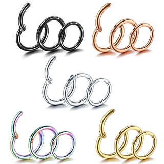 จิวจมูก สเตนเลส ผู้หญิง ที่มีสีสัน ไทเทเนียม ปลอม ปาก เจาะ แหวน แฟชั่น ไม่ต้องเจาะกระดูกอ่อน ต่างหูห่วง บุคลิกภาพ พังก์ เครื่องประดับ อุปกรณ์เสริม