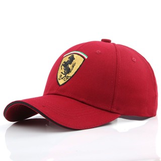 F1 Scuderia Ferrari team custom racing baseball cap outdoor driving sunshade embroidery golf cap