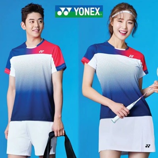 Yonex ใหม่ เสื้อแบดมินตัน แขนสั้น ระบายอากาศ แบบแห้งเร็ว สําหรับผู้ชายและผู้หญิง