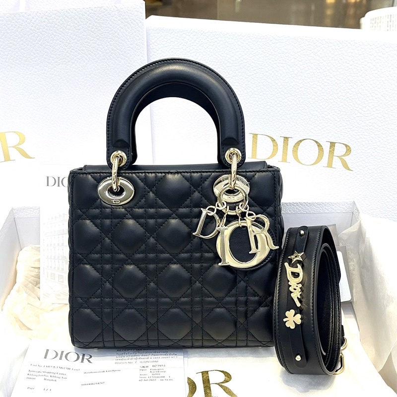 Like new Lady Dior Small 2022 Fullset‼️ สีดำอะไหล่ทอง ตามหาค๊าาา ราคาดีสุด