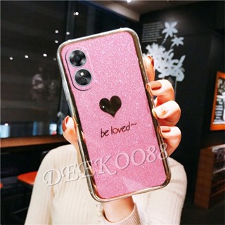 พร้อมส่ง เคสโทรศัพท์มือถือแบบแข็ง แต่งกลิตเตอร์ สีเหลือง สีชมพู สําหรับ OPPO Reno8 T A78 5G 4G 2023 Reno 8 8T Reno8T OPPOA78