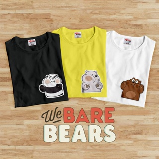 WE BARE BEARS Logo Pocket Tees Panpan Icy Grizzly Adorable Panda Printed Cotton TShirt Unisex_07