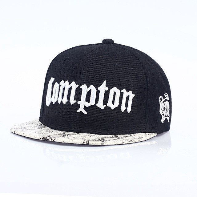 หมวกเบสบอล หมวกแก๊ป พิมพ์ลายตัวอักษร COMPTON แนวสตรีทแดนซ์ Gangster สไตล์ฮิปฮอป สําหรับผู้ชาย และผู้หญิง