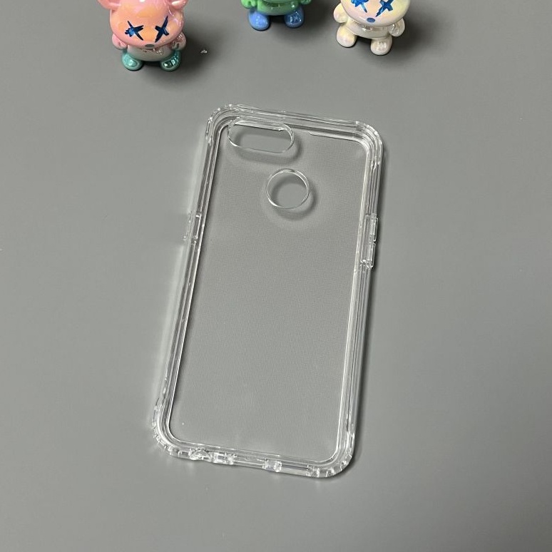 2 IN 1 หนา Thickend CASE สําหรับ OPPO A12 A5S A7X F9 โปร่งใสใสกันกระแทกฝาหลังสามารถปกป้องหน้าจอ CASI