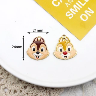 จี้ห้อย รูปการ์ตูนมิกกี้ มินนี่เมาส์ แฮนด์เมด DIY 2 ชิ้น ต่อล็อต 035