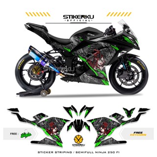 สติกเกอร์ NINJA250 FI SEMIFULL NINJA 250 FI MOTIF 34 GEISHA SEMIFULL NINJA FI NINJA 250 FI DECALS NINJA250FI STICKER NINJA STICKER 250 FI LIST Pole DECAL Stickerku