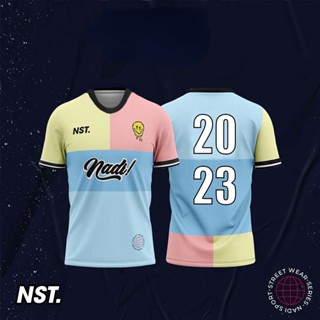 เสื้อกีฬาแขนสั้น สีรุ้ง สไตล์เรโทร 2023