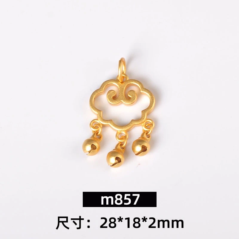 จี้กระดิ่งทรายถักมือ สีทอง สไตล์จีนโบราณ สำหรับสร้อยข้อมือ DIY thumbnail 4