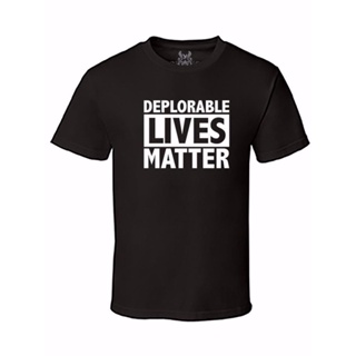 oversize T-shirt ใหม่ เสื้อยืดลําลอง สําหรับผู้ชาย แขนสั้น คอกลม คอกลม พิมพ์ลาย Lives Matter Basket of Deplorables Trump